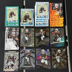 2025 Ashton Jeanty Panini Donruss Rated Rookie RC Press Proof Green #305 Raiders