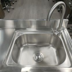 Standing Stainless Steel Sink with Faucet - FSK0012