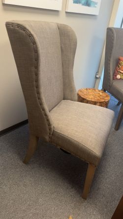 Brown Wingback Upholstered Chair