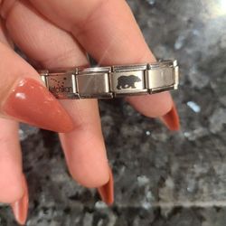 Sterling Silver Adjustable Charm Bracelet With 9 Charms