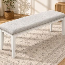 Modern Farmhouse Bench – 4ft Upholstered Seat