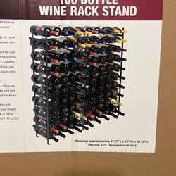 100 Bottle Wine Rack Stand