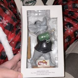 Modesto A’s Mascot Peanut  Bobblehead With Bat