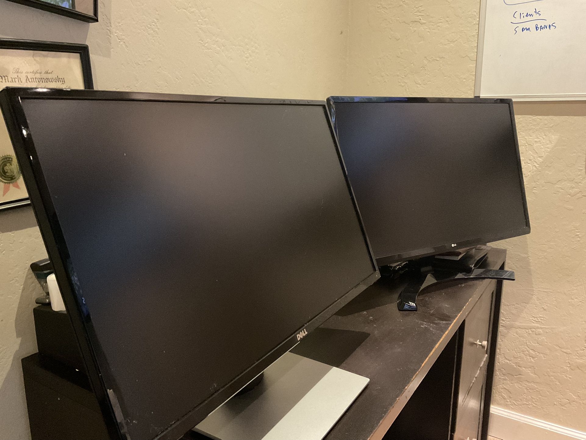 Two 27” Monitors