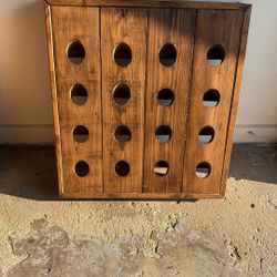 Wood Wine Or Liquor Holder Hand Made