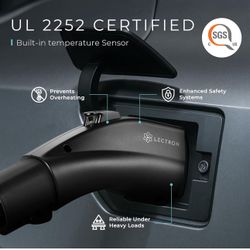 Lectron NACS to J1772 EV Charging Adapter - Compatible with Tesla Wall Connectors, Destination Chargers, & Mobile Connectors (80A, 250V) - for J1772 E