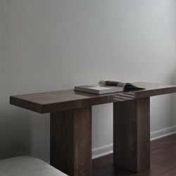 Vintage Travertine Stone Table Console 