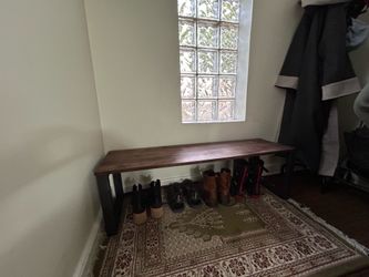 Bench with wood top