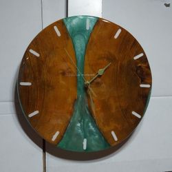 Epoxy Resin Wood Clock Hand Made Echo A Mano 
