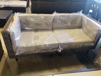 New outdoor patio furniture loveseat sunbrella fabric tax included