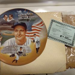 1987 "Lou Gehrig" Collector's Plate. 