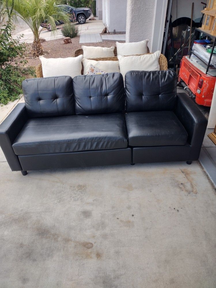 Black Couch Good Shape 