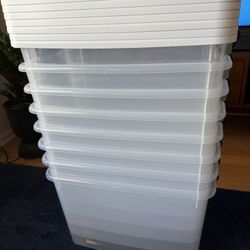 Sterilite Storage Containers 30qt (8 Total)