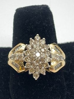 Diamond cluster ladies ring #16129
