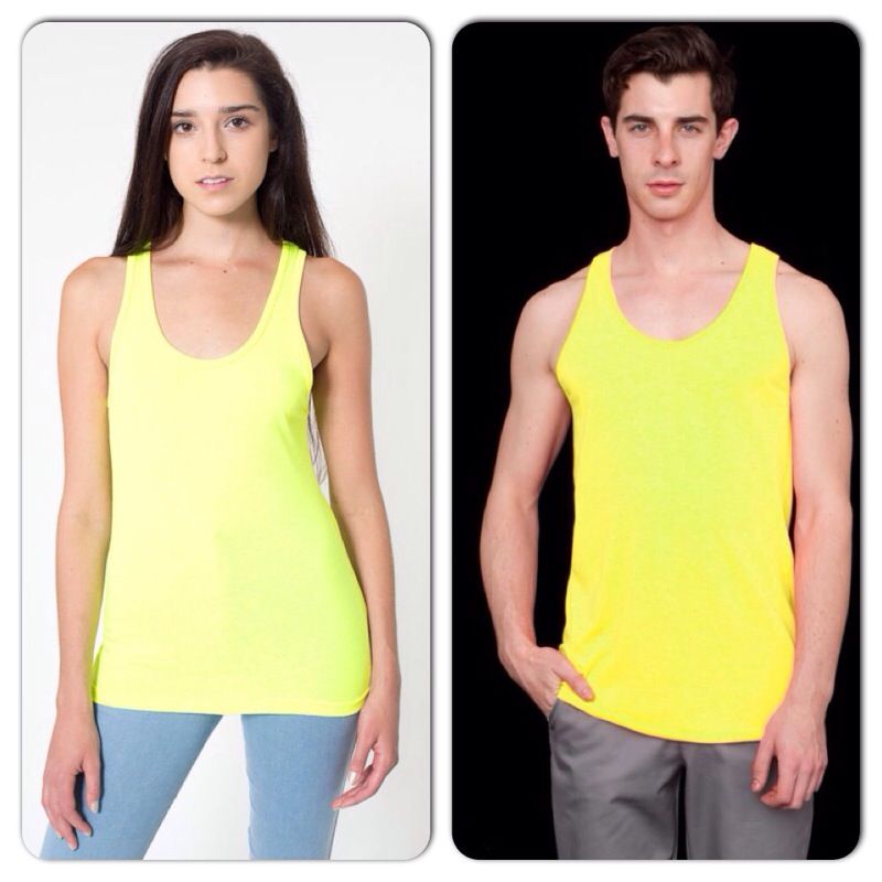 300 Unisex Poly-Cotton Tank tops with Tear-away tag by American Apparel