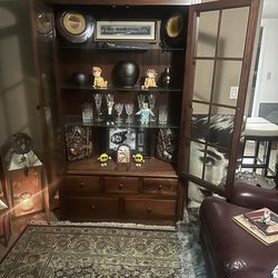 China cabinet quality 2500 touch light cherry wood