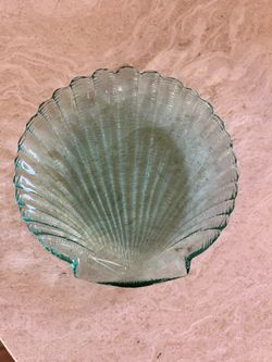 Glass Seashell Dish