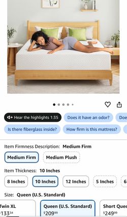10 Inch Queen Memory Foam Mattress  brand new in box