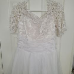 White Dress with Pearls