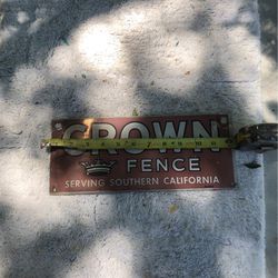 Crown Fence Sign 