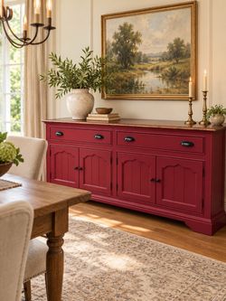 Pottery barn, red Buffet,credenza, sideboard or ….