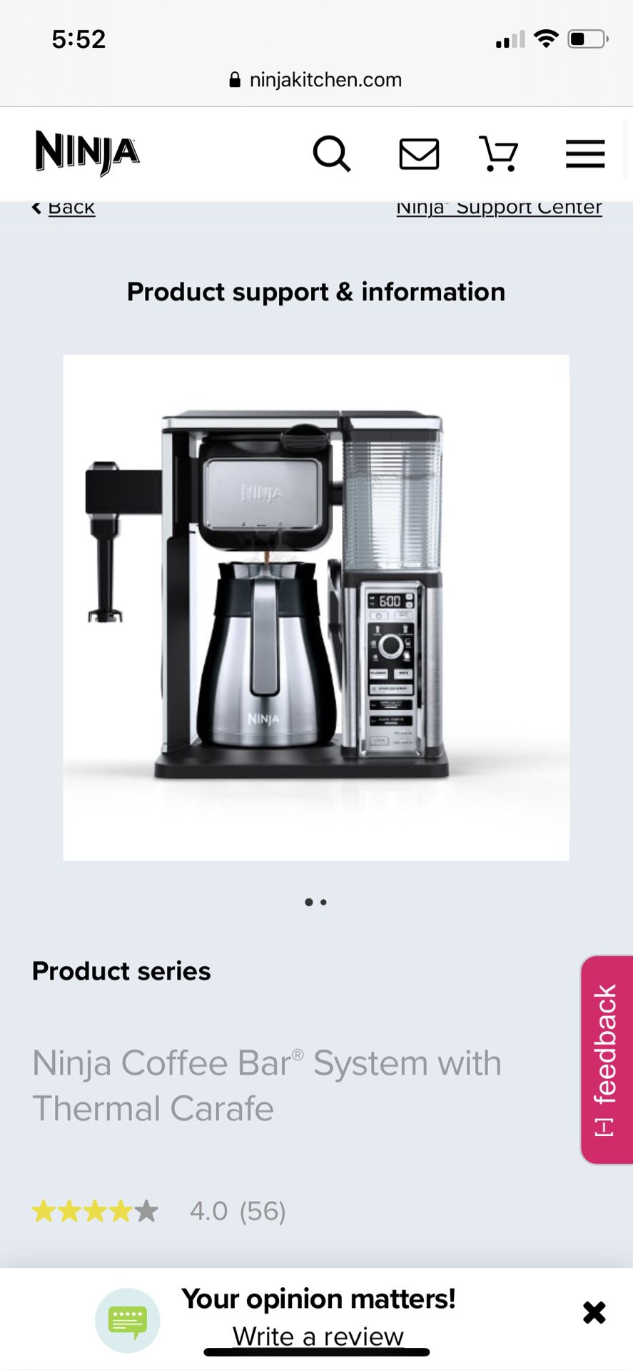 Ninja coffee maker-like new