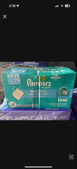 20$ Pamper Wipes 