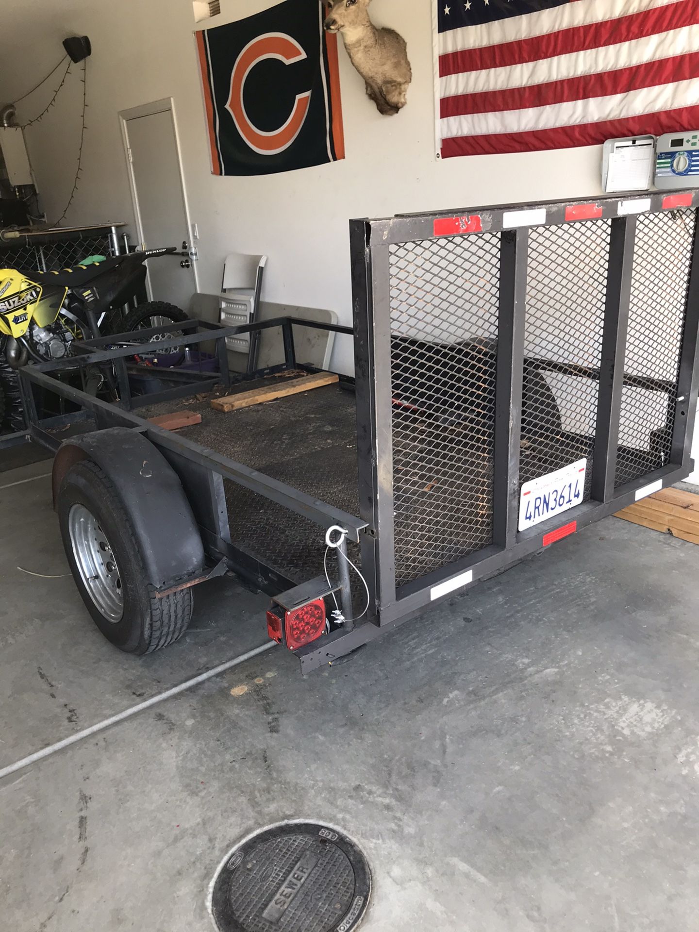 Utility trailer, 8’x5’. (12ft total length)
