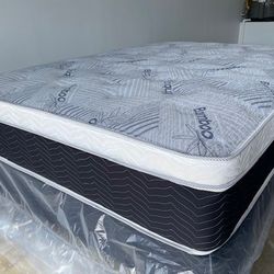 Cal King Euro Bamboo Pillow Top Mattress!》》》