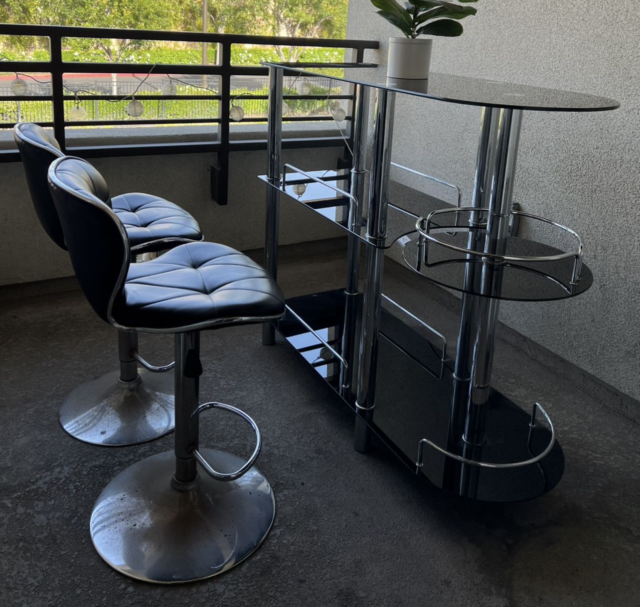Bar With Two Bar Chairs $200