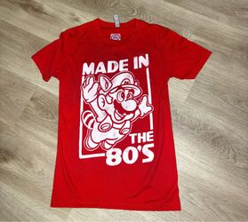 Nintendo Mario Retro T-Shirt “Made In The 80’s” Size Small