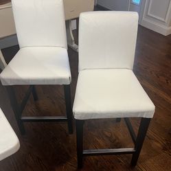 2 BERGMUND Bar stools with backrest, black/Inseros white,