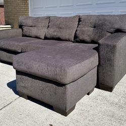 Nice L shaped sectional couch with  chaise   (Free Quick Delivery Available)