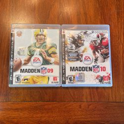 Sony Playstation 3 Madden NFL 09 and 10 PS3