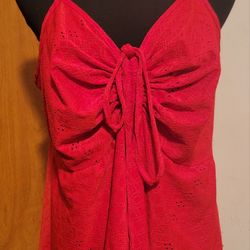 Shein Red Sexy Spaghetti Strap Blouse Size XL