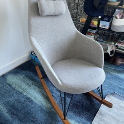 Modern grey rocking chair 