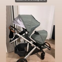 2020 Uppababy Vista Double Stroller W/adapters