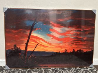 Cool Picture With Wood Frame. 24 x 36