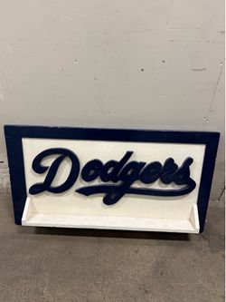 Los Angeles Dodgers custom wood bobble head display