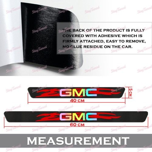 4PCS Carbon Fiber Car Door Scuff Sill Cover Panel Step Protector For GMC -(3-SDSR-GMC-NEO