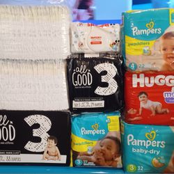 Pampers and Huggies size 3