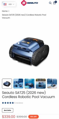 Seauto SAT25 Cordless Robotic Pool Vacuum