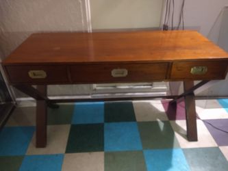 Solid Wood, Thick Legs, Heavy Duty Bearing Drawer Tracks. Electrical Outlet Built In Can Deliver
