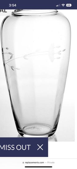 Princess House 10” Vase