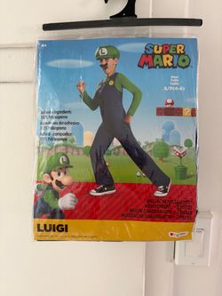 Super Mario Luigi Child Costume Size S (4-6)