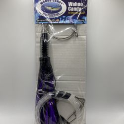 WAHOO CANDY & SHOCK LEADER, RIGGED & READY TO GO! TROLLING LURE, 12"