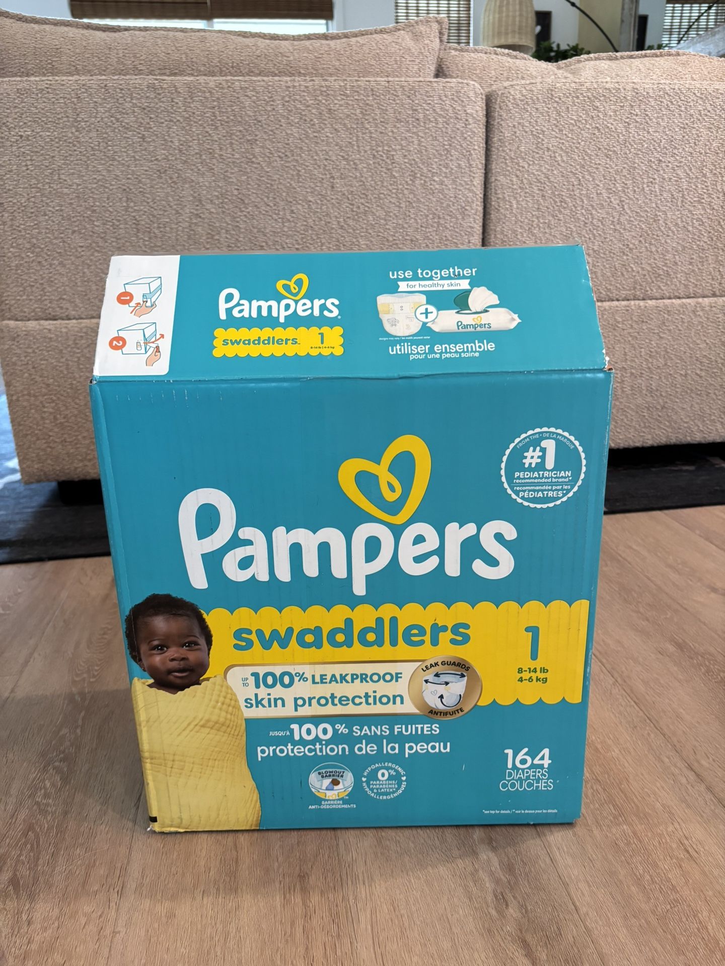 Brand New Box Of Newborn Diapers