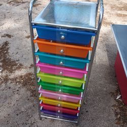 Colorful Multi-Drawer Storage Cart