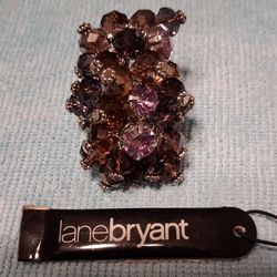 Lane Bryant Crystal Cluster Stretch Ring