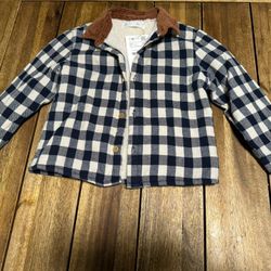 New. Toddler Boy. Zara Warm Flannel Jacket. Size 3/4t